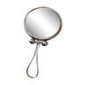 Double-sided barber mirror with magnifying side