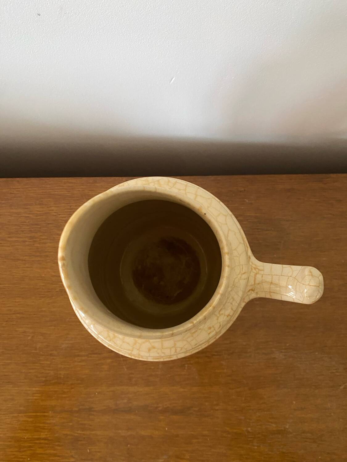 Old pitcher cazalas paule douau ceramic beige basque couple vintage