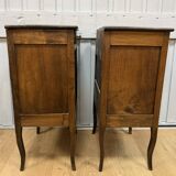 Pair of walnut bedside tables