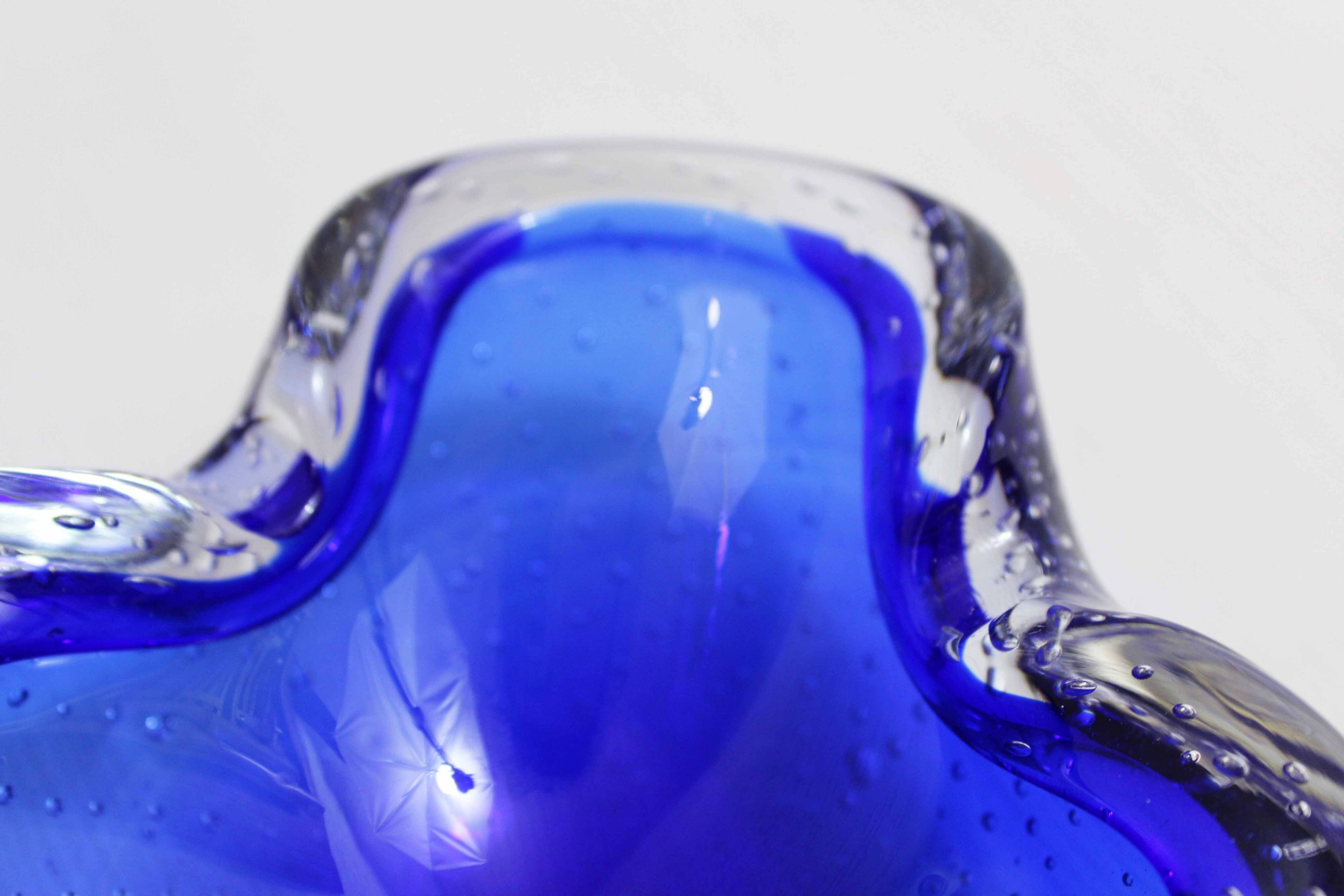 Cendrier en verre bullé Murano