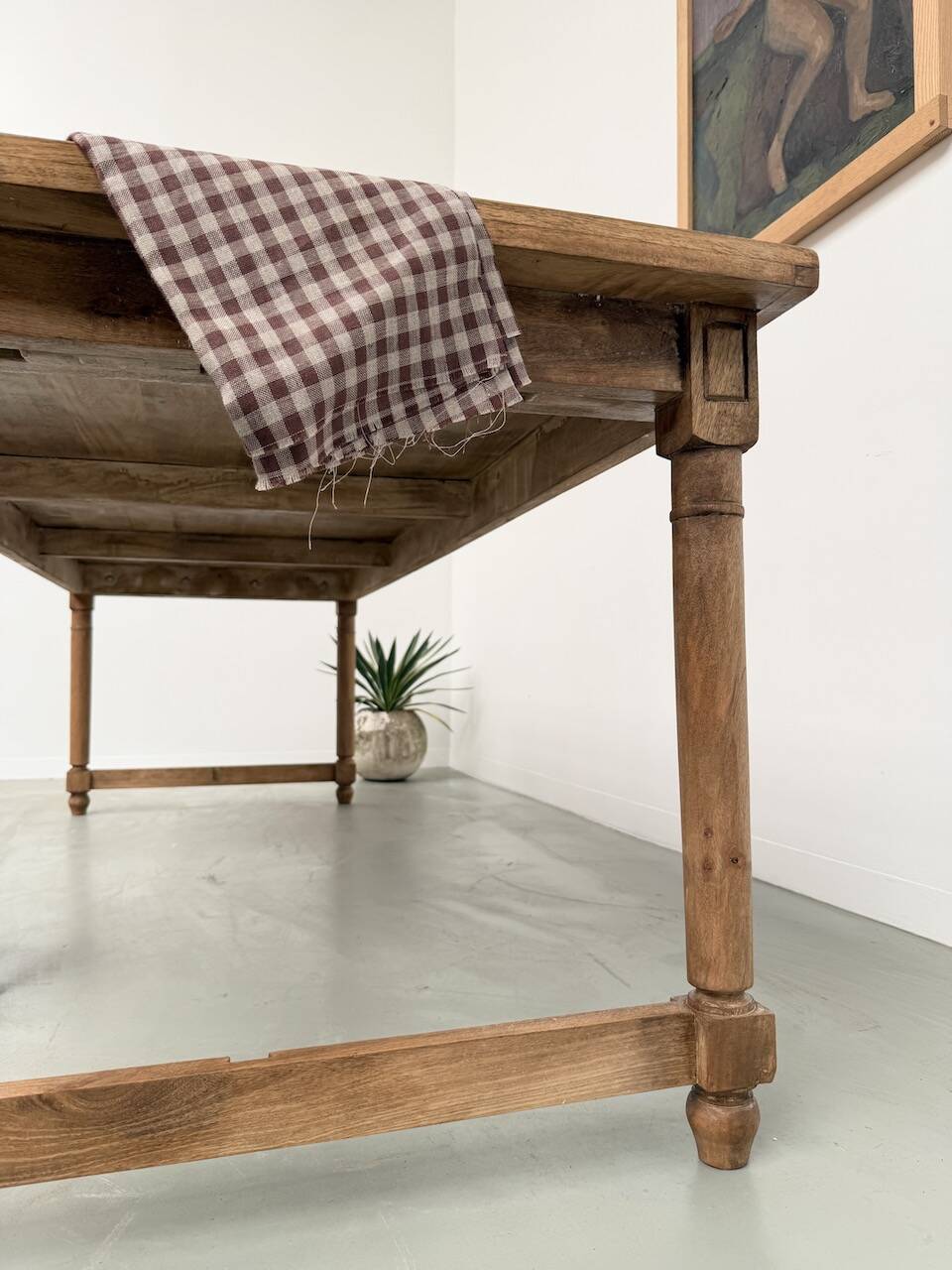 XL beech farmhouse table