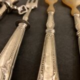 4 silver serving covers for leg and salad, XIXth