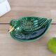 Vintage green ceramic duck dish, pocket tray or soap holder.