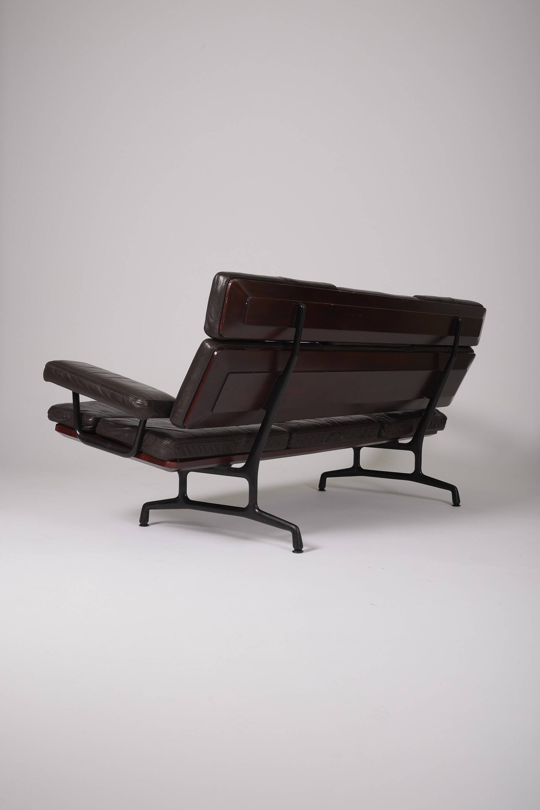 Charles and Ray Eames leather sofa, 1980s