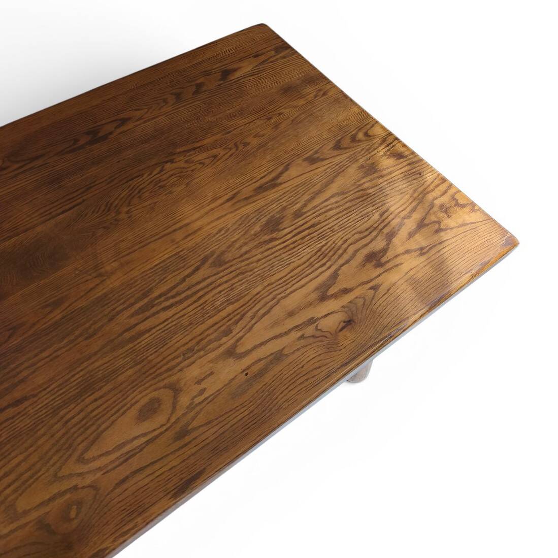 Solid oak dining table, brutalist, 1950.