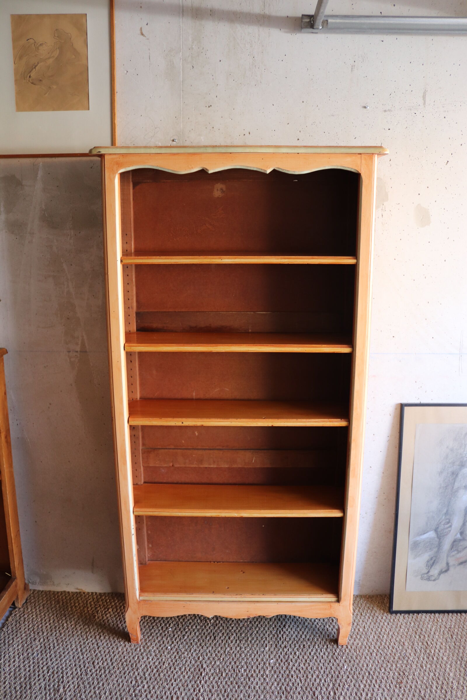 Antique solid wood bookcase