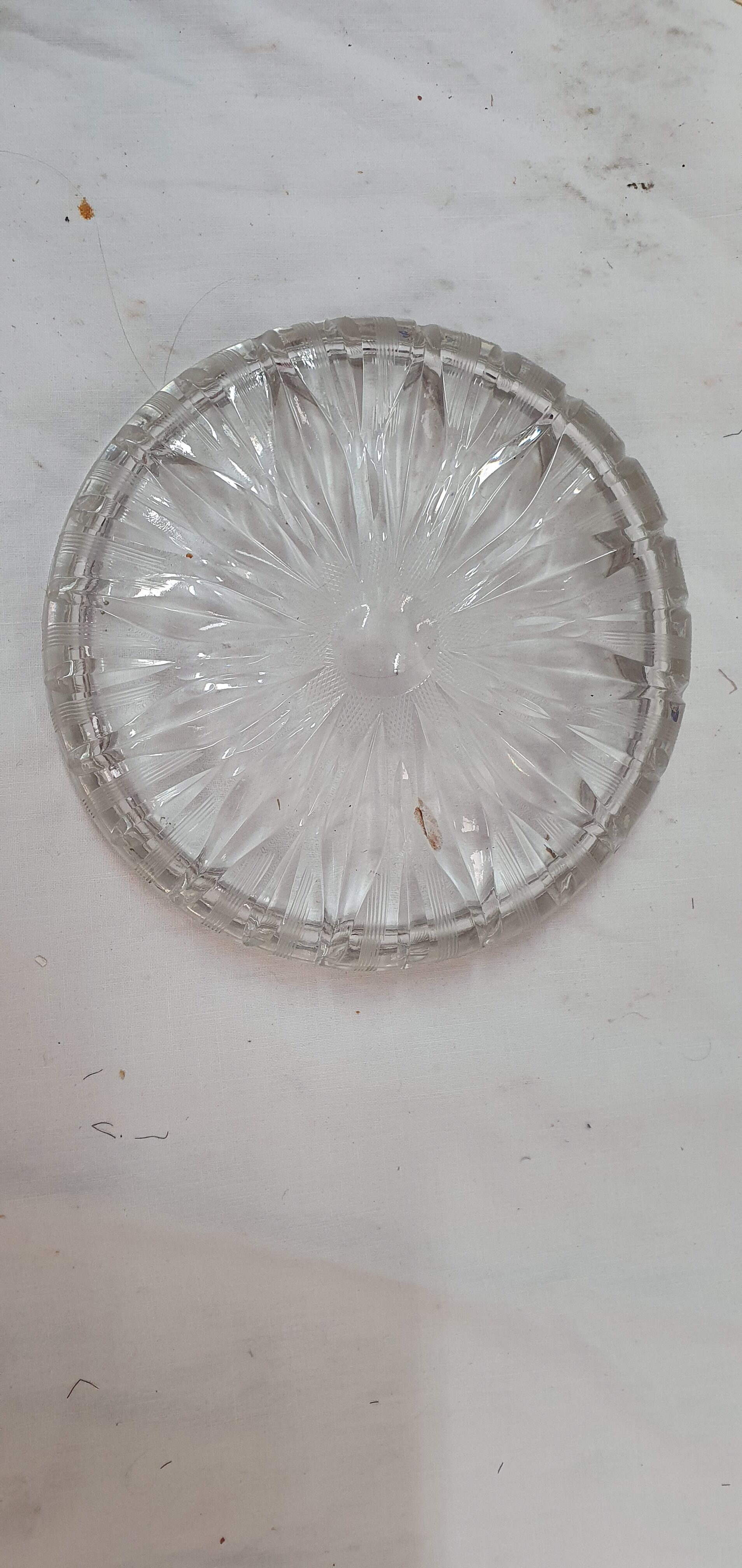 Crystal & silver bottle bottom