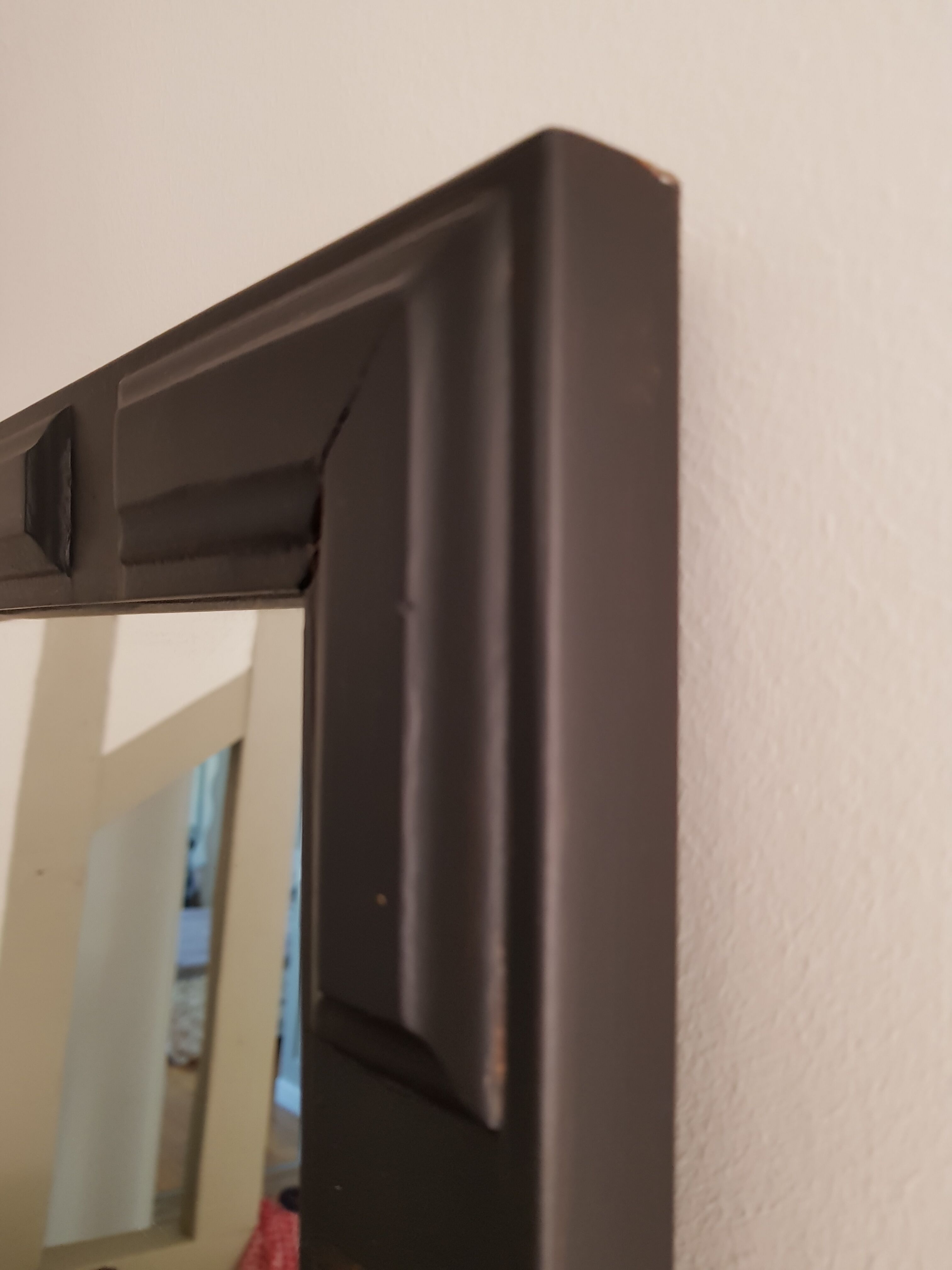 Miroir rectangulaire ancien noir 54x74cm