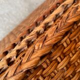 Coffee table braided rattan chest