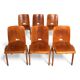 Set of 6 stackable dining chairs in Bauhaus style, 1960