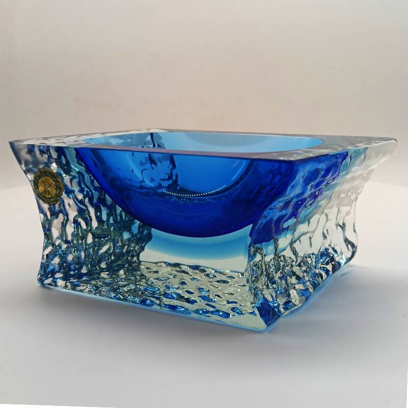 1960s Ashtray  in Hand-worked Murano Glass by Flavio Poli for Sesuso