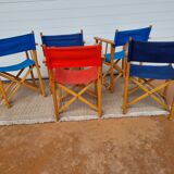 5 Old Folding Chairs from Garden 50 60