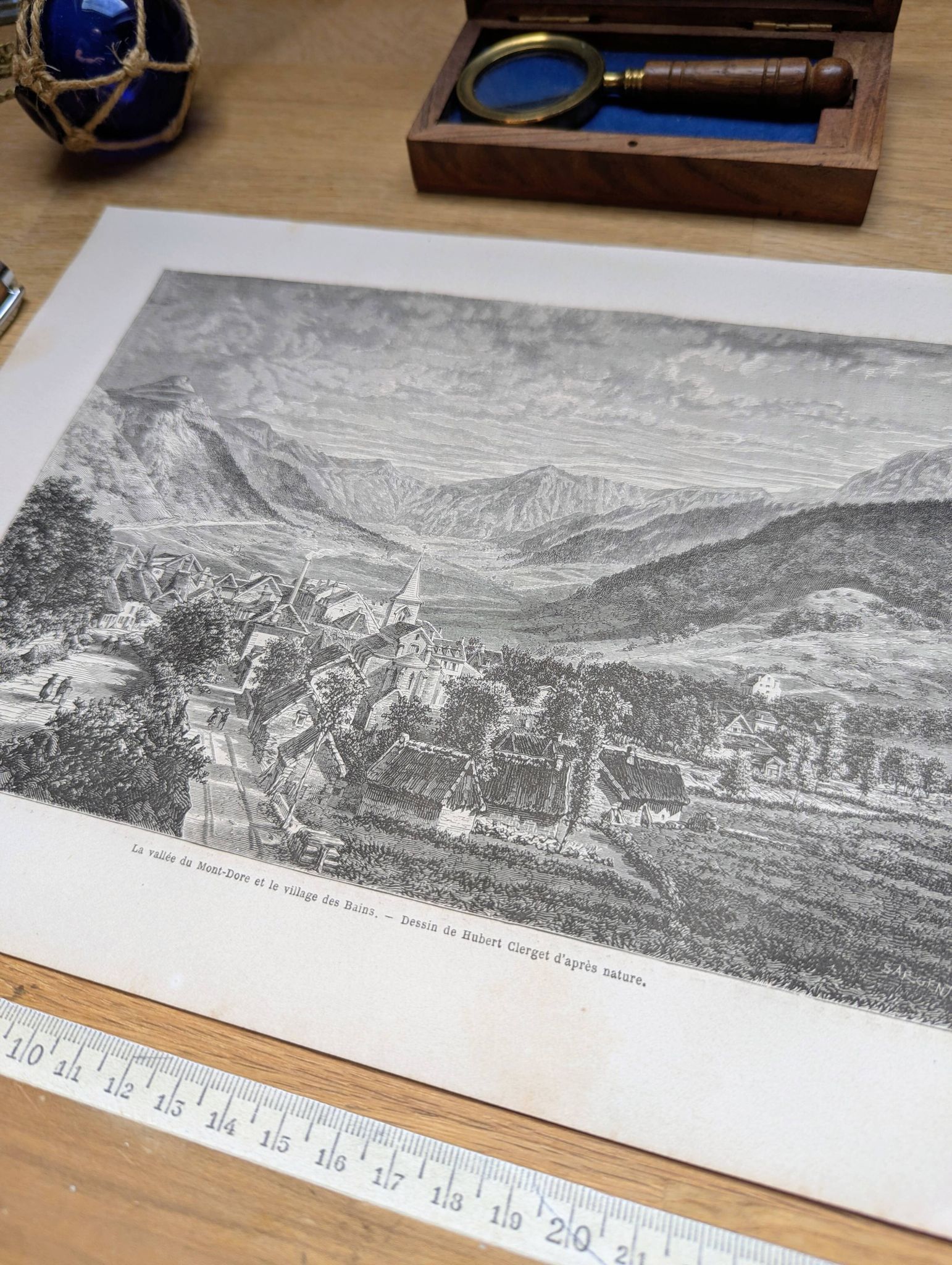 La vallée du Mont-Dore. Illustration imprimée en 1866.