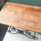 Wrought iron and bronze butcher's table