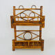 Vintage wall shelf in black bamboo, shelf or to be laid or hung. Year 70