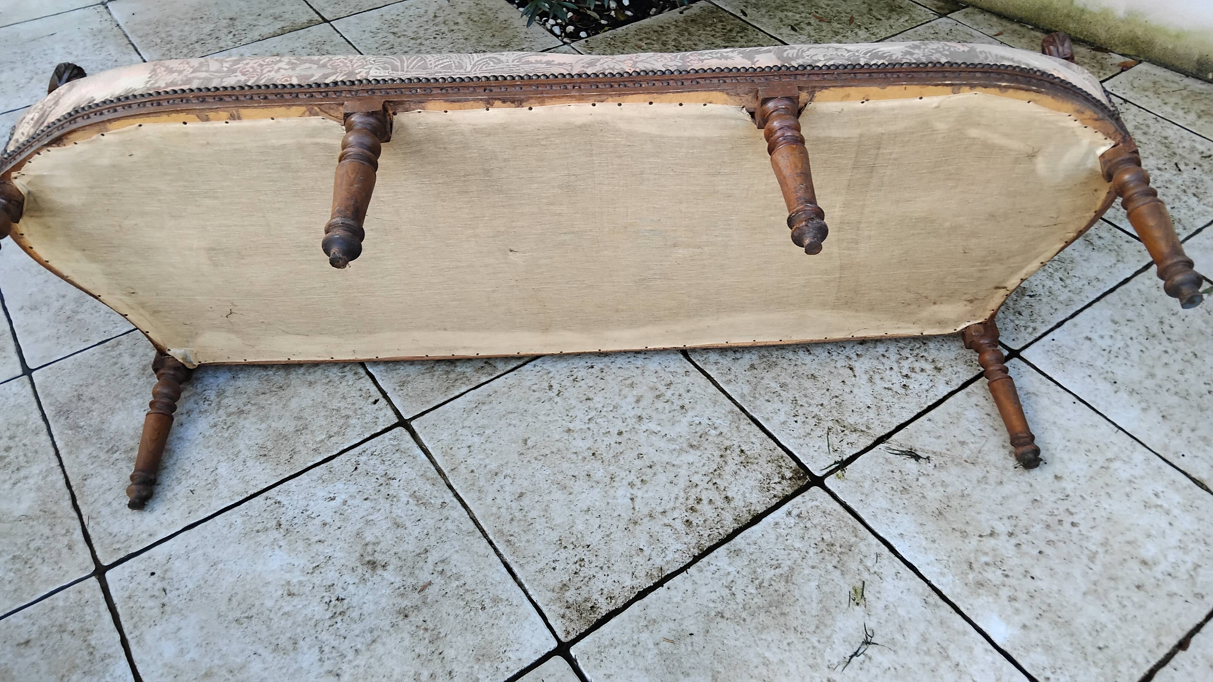 Louis XVI style antique sofa and armchair