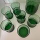 Service italien en verre bullé