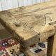 Console - raw oak carpenter's table from the 1930s