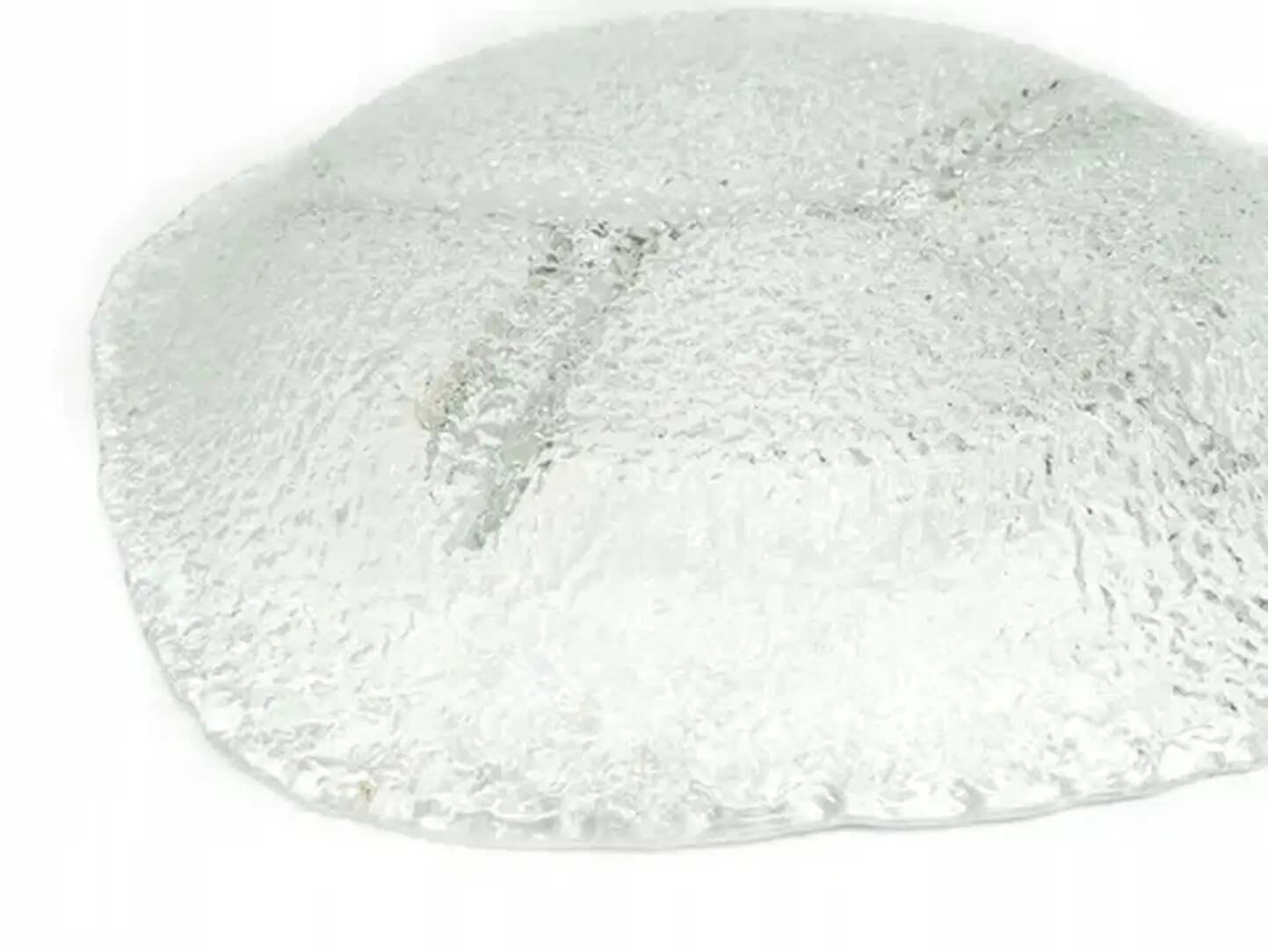 Appetizer platter, mid-century modern, soda glass, design by J. S. Drost, Ząbkowice, Poland, 1970s
