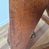 Vintage storage stool, made of wood, handcrafted.