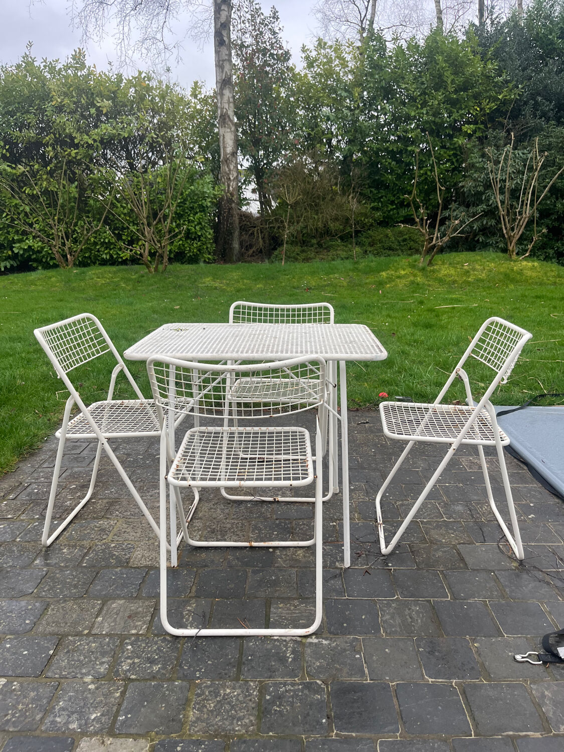 Vintage IKEA terrace lounge – Niels Gammelgaard – Table + 4 chairs