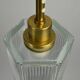 Pendant Lamp, Pressed Glass and Brass, 1960s, Sweden