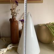 Vintage cone lamp in white opaline glass – SCE edition, France 1980s