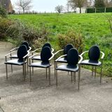 Set of 7 Belgo Chrom chairs from the 80s