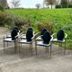 Set of 7 Belgo Chrome chairs from the 1980s