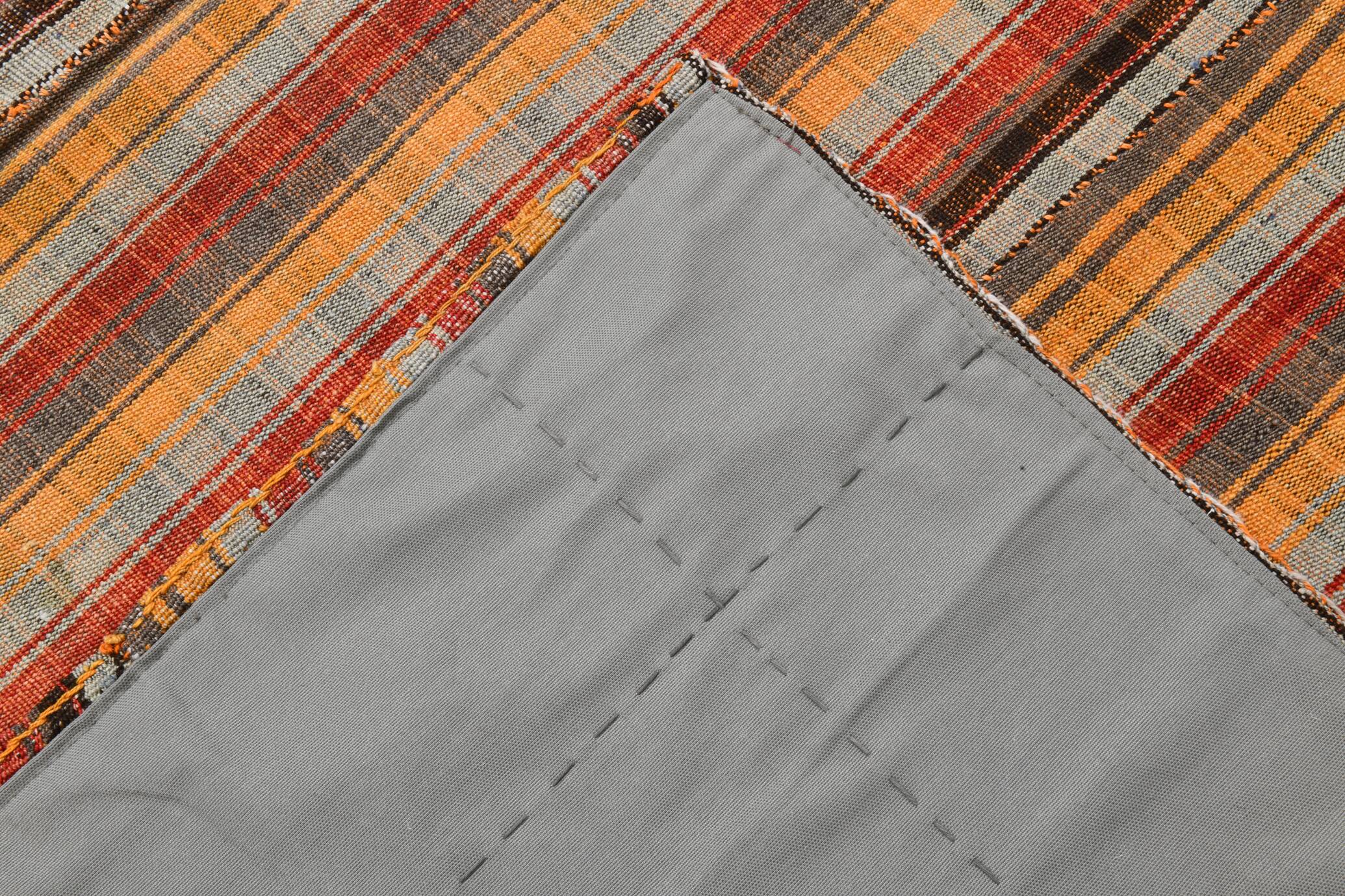 Red & Orange Bohemian Kilim Rug, 223x277Cm