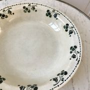 Hollow dish terre de fer badonviller model "cerisette" early twentieth century