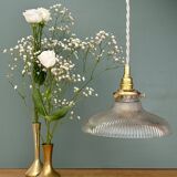 Vintage holophane glass lampshade pendant light