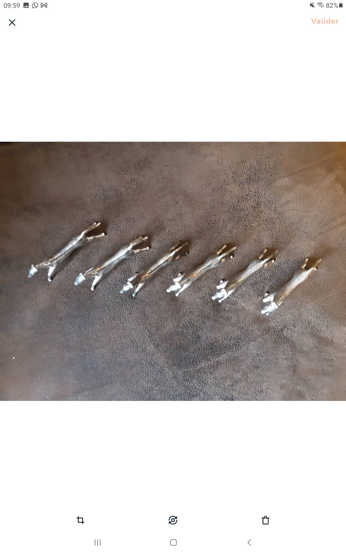 Set of 6 metal knife holders