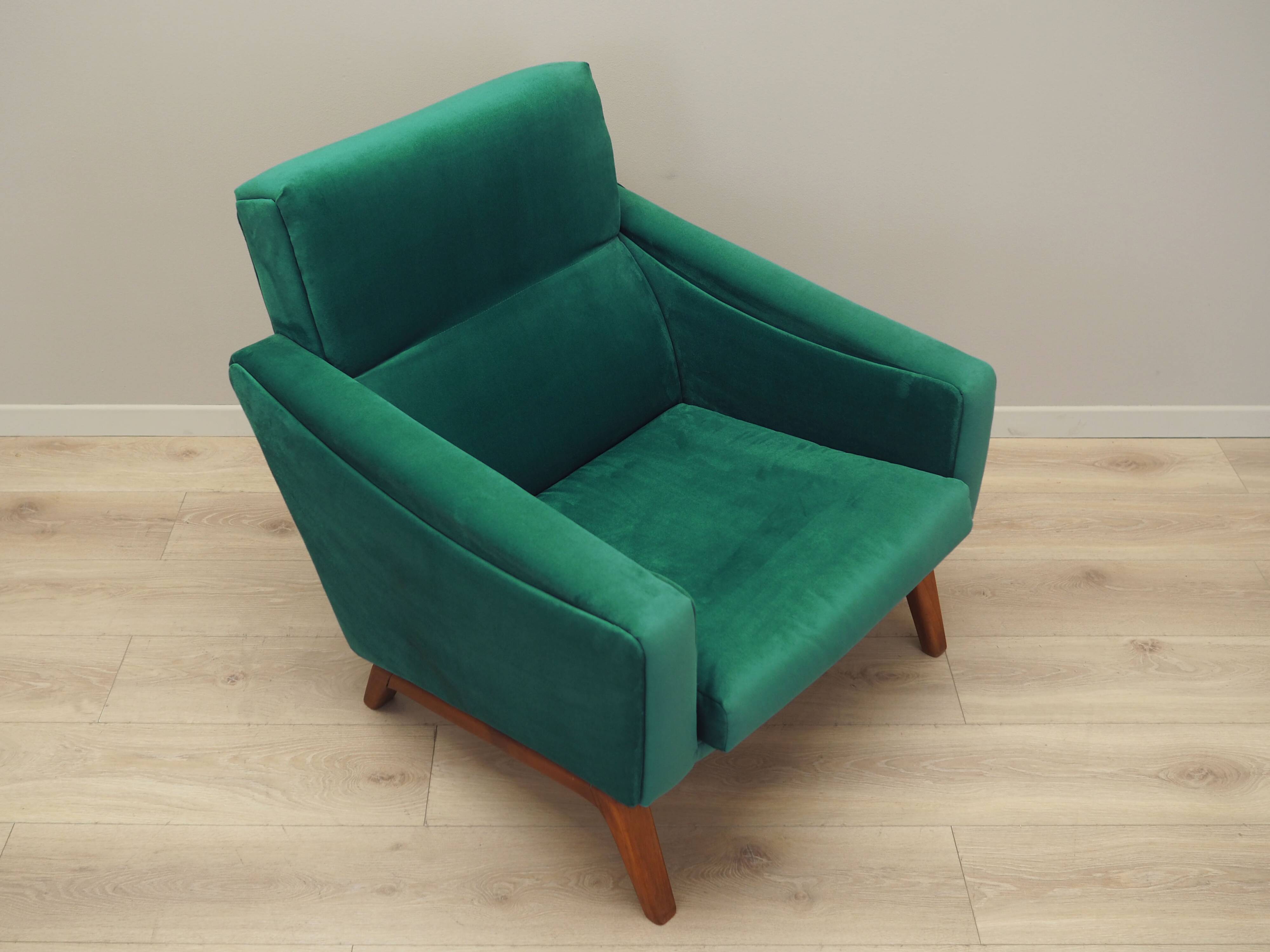 Green armchair, Danish design, 1970s, production: Denmark