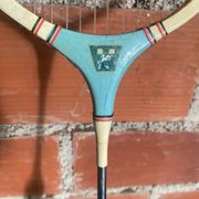 Pair of Vintage Badminton Rackets Wood + Metal from the 1950s #D579