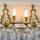 Pair of Wall Lamp Bronze And Crystal 2 Lights
