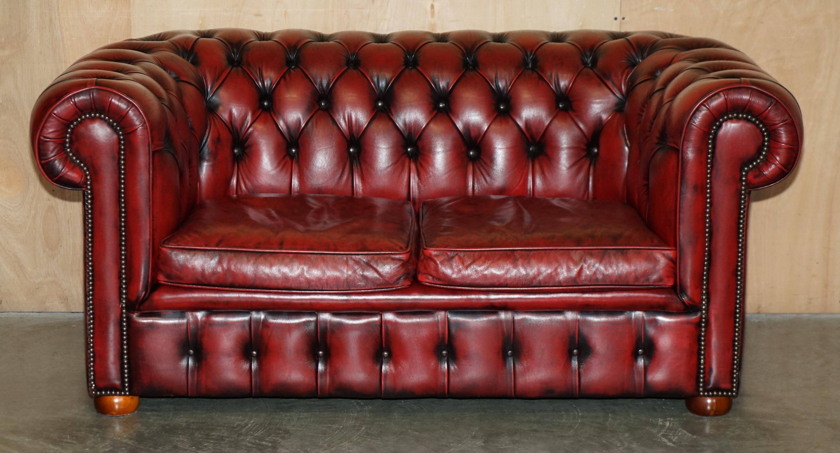 Vintage leather Chesterfield sofa