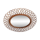Old rattan oval mirror 58x50cm