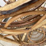 Vintage rattan bar server