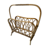 Porte revues en rotin vintage
