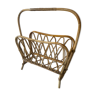 Vintage rattan magazine holder