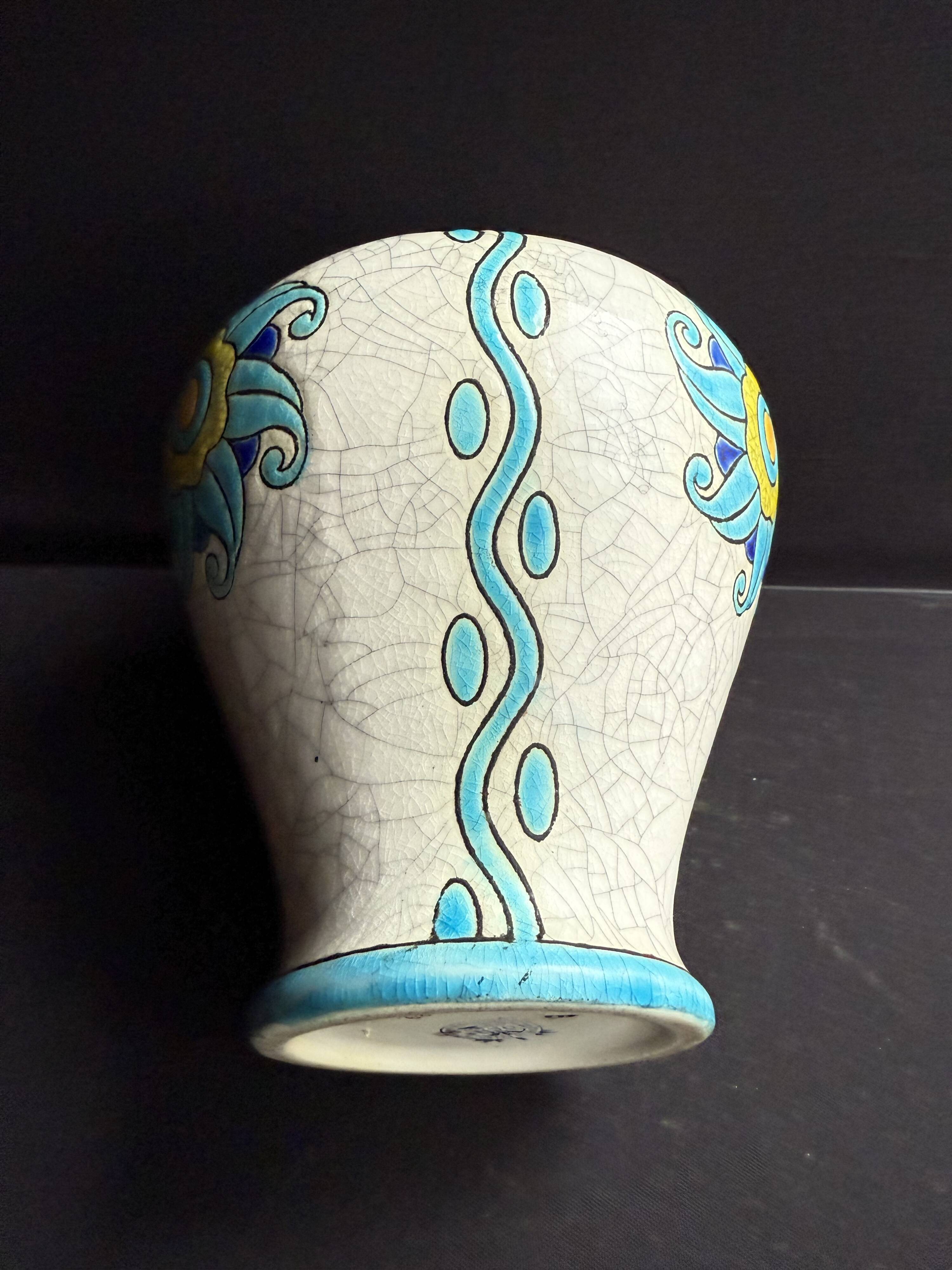 Art Deco earthenware vase – Boch La Louvière – Charles Catteau (1880-1966)