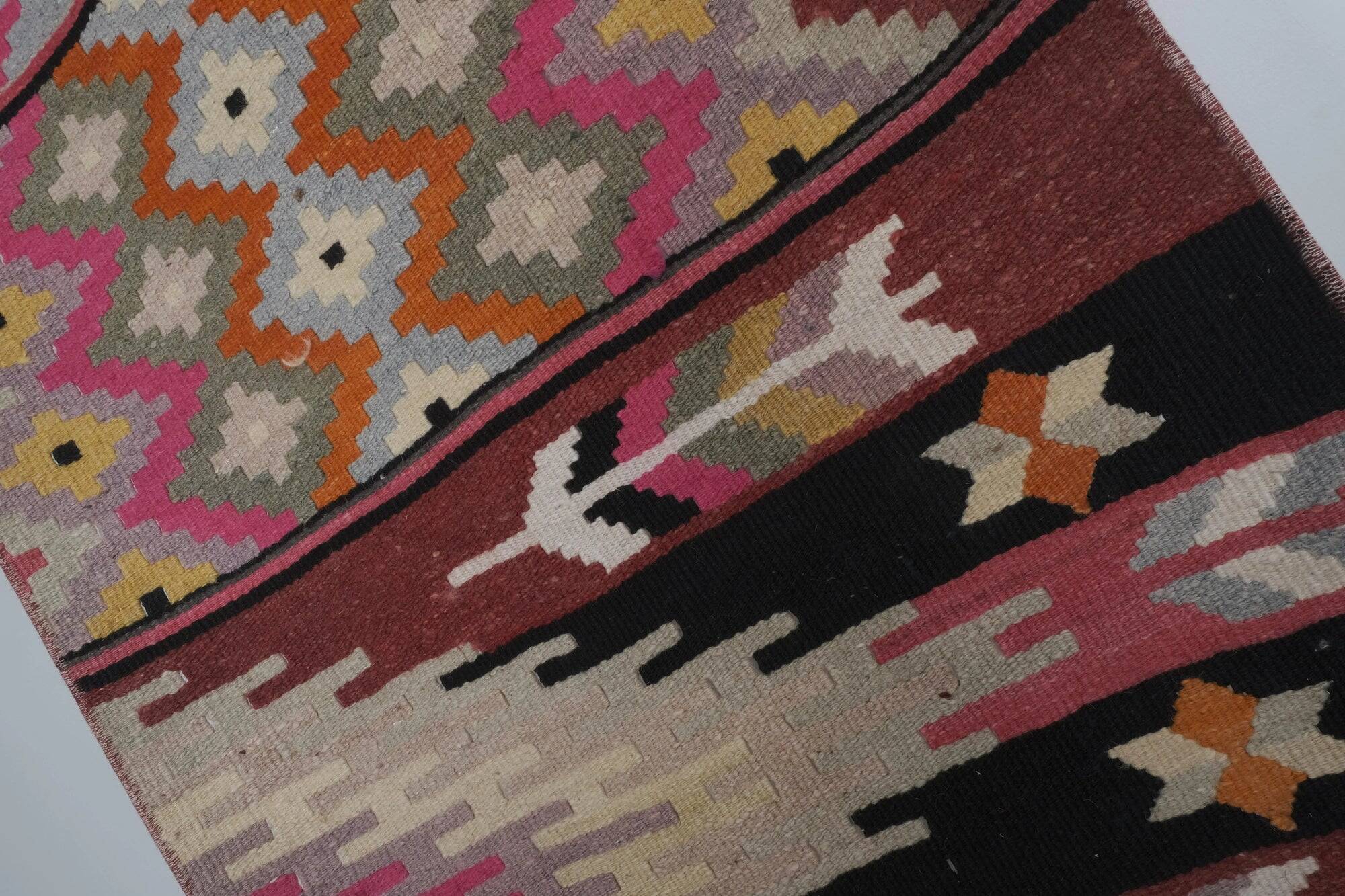 Vintage Turkish hallway rug 75x724 cm