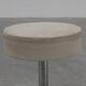 Vintage Mid-century design stool in chrome with white leather seat, 1970s
