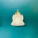 Pair of brass wall sconces and glass tulips vintage decoration lighting fixture