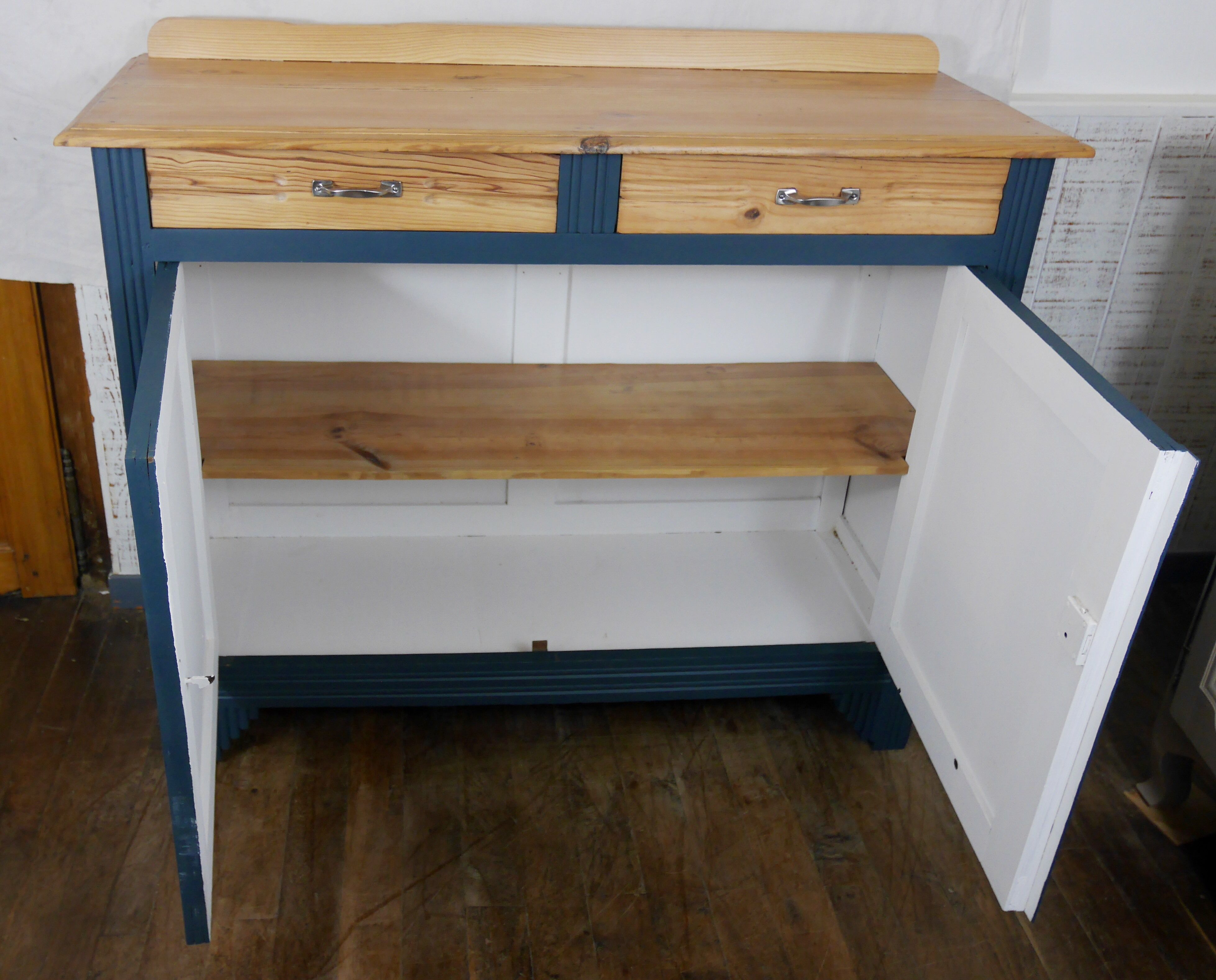 Parisian art deco sideboard blue