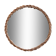 Plateau déco miroir entouré de rotin / osier vintage