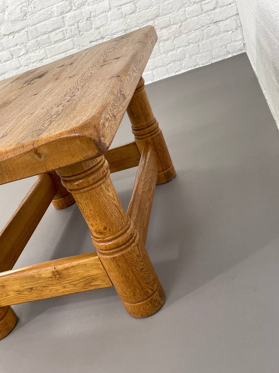 Vintage solid oak coffee table