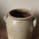 Glazed stoneware pot with two handles