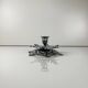 Silver metal snowflake candle holder